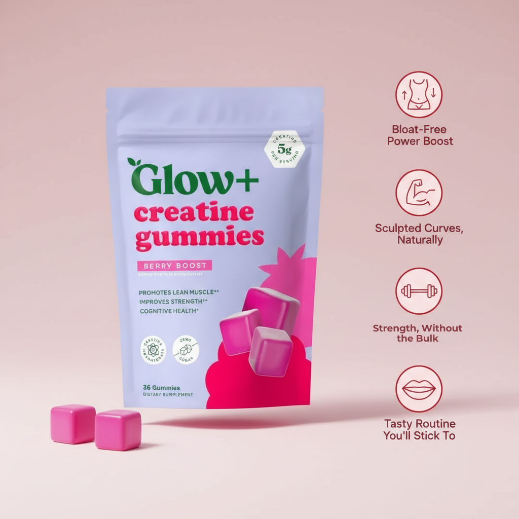 Glow+ Creatine Gummies (Mixed Berries)