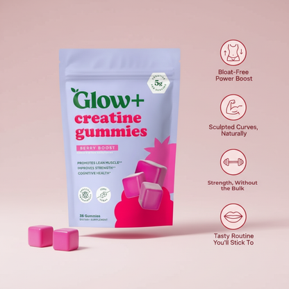 Glow+ Creatine Gummies (Mixed Berries)