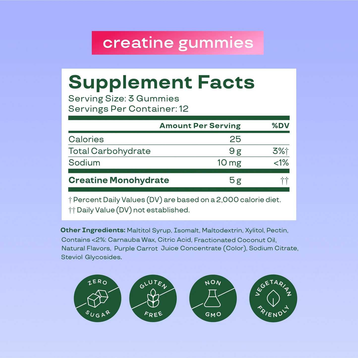 Glow+ Creatine Gummies (Mixed Berries)