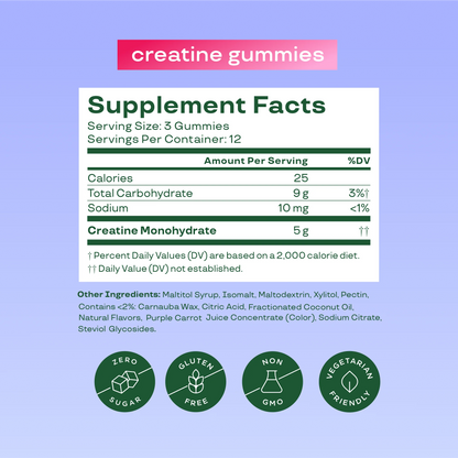 Glow+ Creatine Gummies (Mixed Berries)
